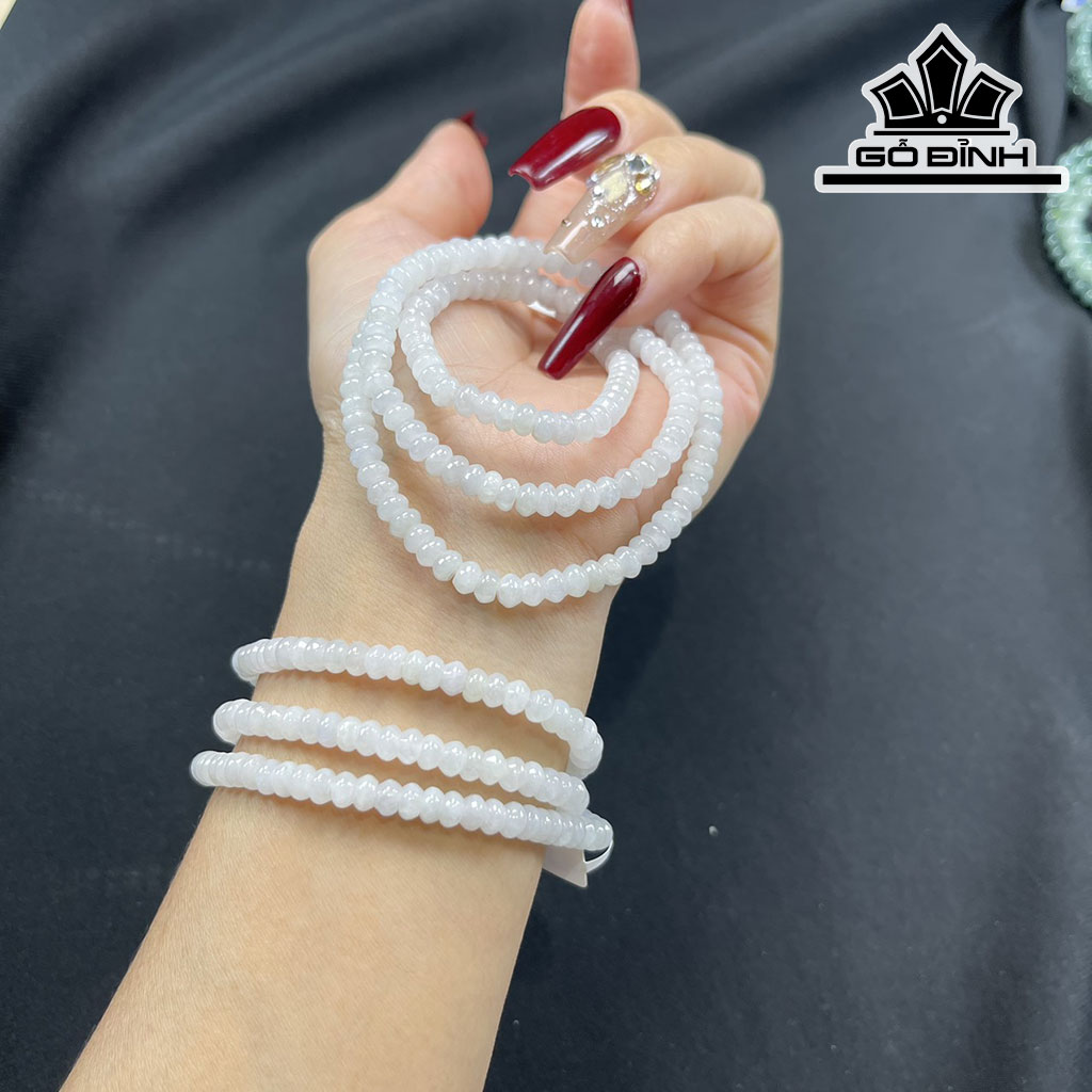 Chuỗi Đá Bạch Ngọc Đường Kính Hạt 5 (mm) 5cts