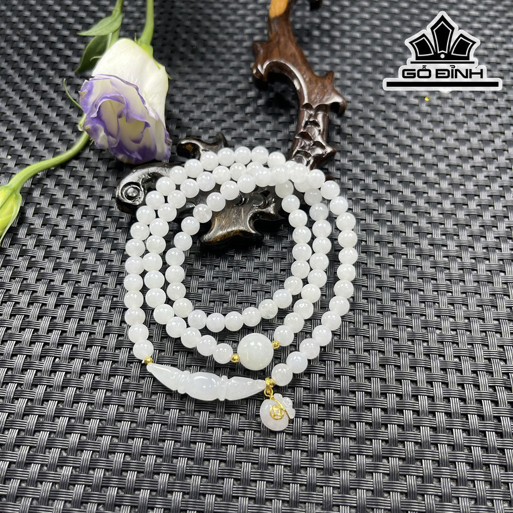 Chuỗi Đá Bạch Ngọc Đường Kính Hạt 5,8 (mm) 5,8cts