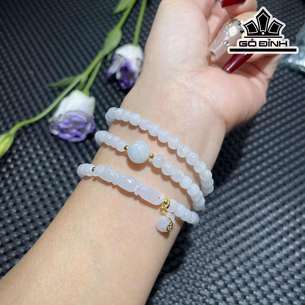 Chuỗi Đá Bạch Ngọc Đường Kính Hạt 5,8 (mm) 5,8cts