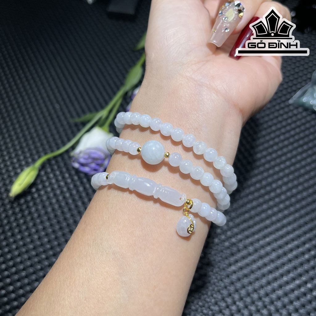 Chuỗi Đá Bạch Ngọc Đường Kính Hạt 5,8 (mm) 5,8cts