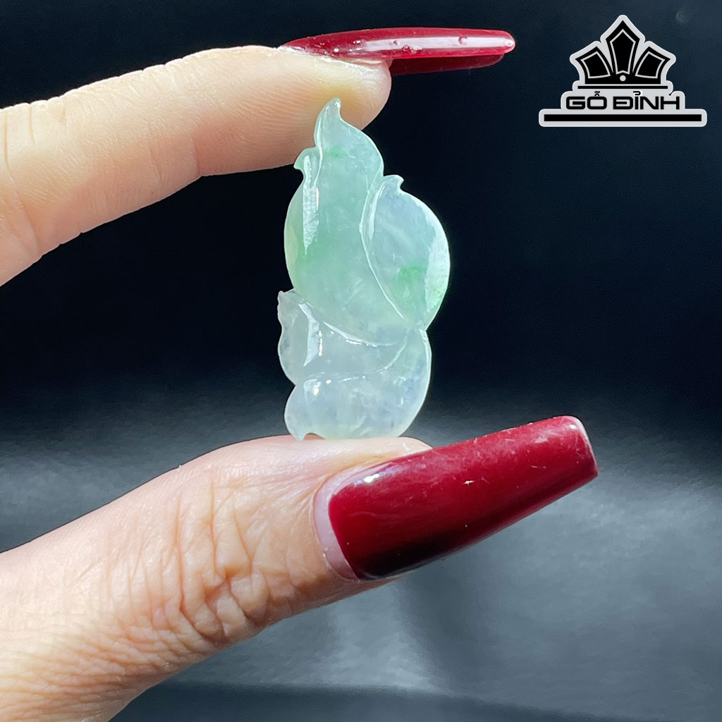 Mặt Dây Chuyền Hồ Ly Đá Cẩm Thạch Cao 3,7 (cm)