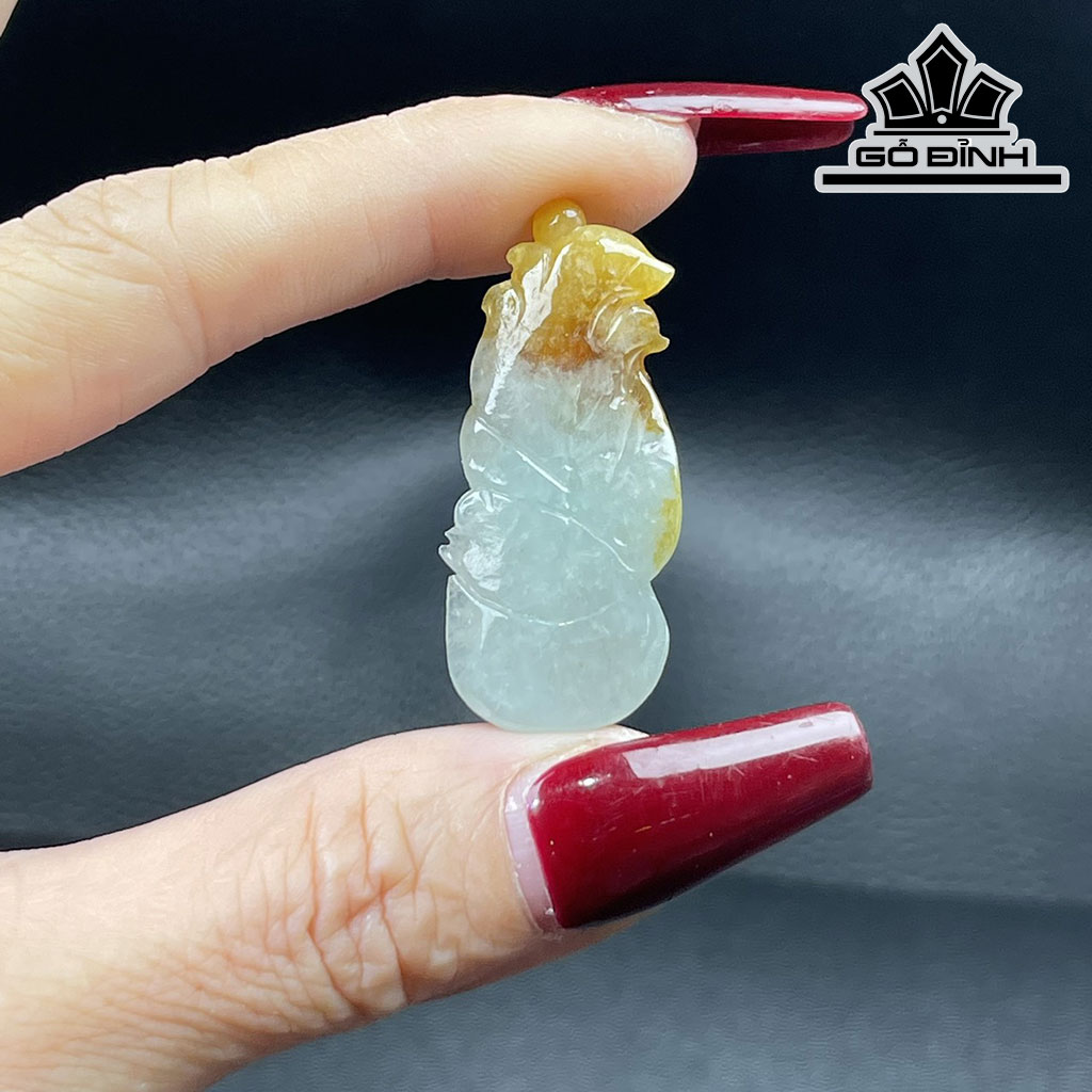 Mặt Dây Chuyền Hồ Ly Đá Cẩm Thạch Cao 4,1 (cm)