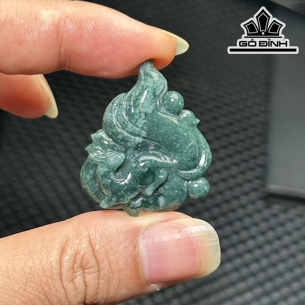 Mặt Dây Chuyền Hồ Ly Đá Ngọc Lam (Turquoise)