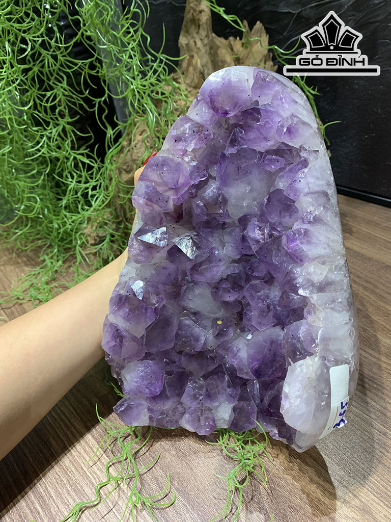 Búi Tinh Thể Đá Thạch Anh Tím Cao 35 Ngang 17 Sâu 9,5 (cm) 3,65kg