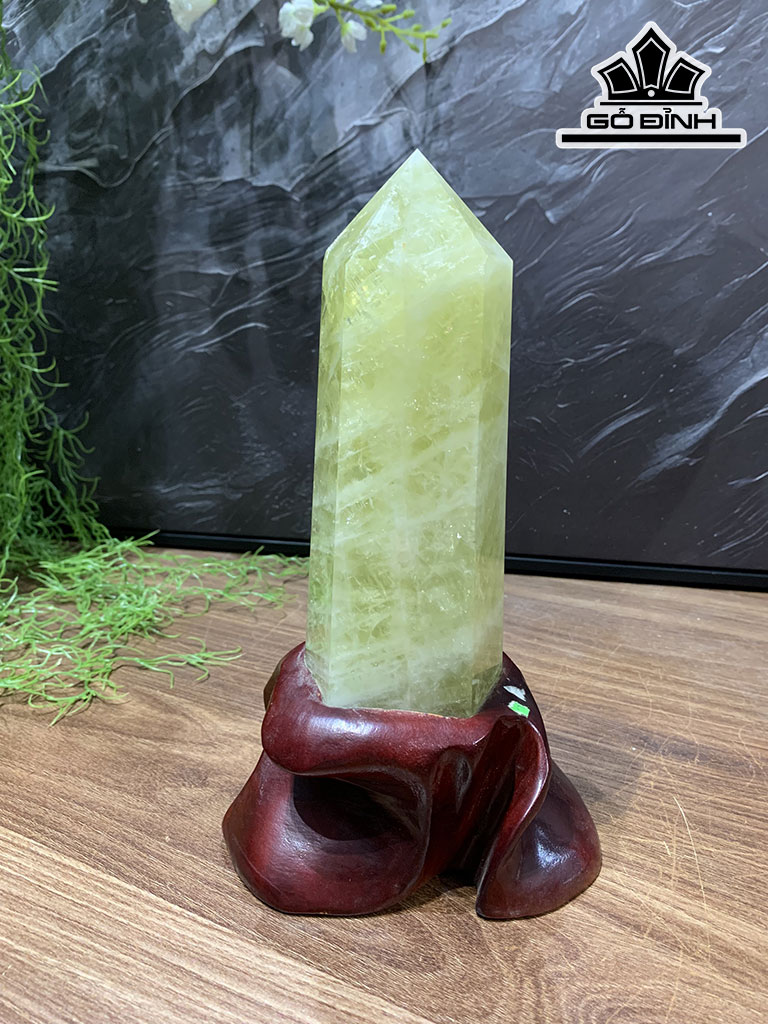 Trụ Đá Thạch Anh Vàng Cao 26,8 Ngang 14 Sâu 10 (cm) 1,95kg