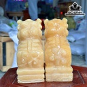 Cặp Kỳ Lân Đá Ngọc Hoàng Long Cao 15 (cm)
