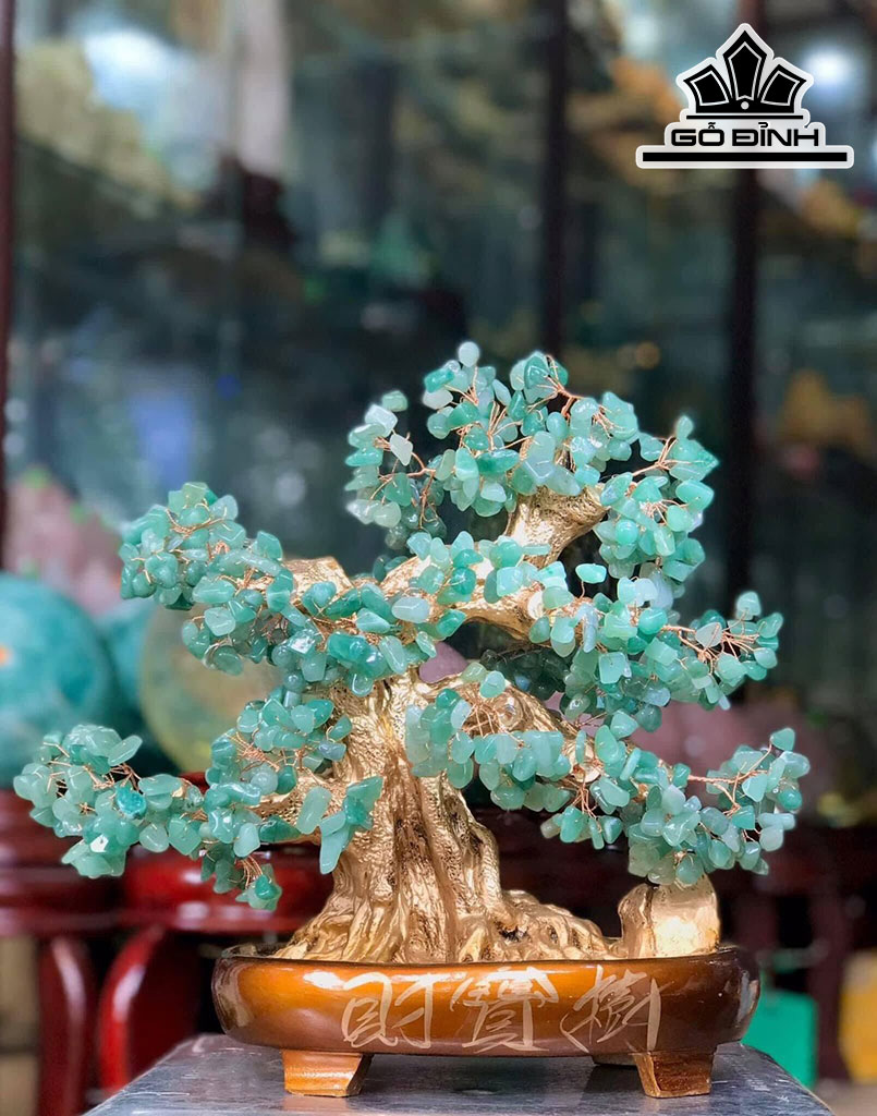 Cây Tài Lộc Phát Tài Đá Thạch Anh Cao 38 (cm)
