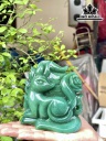 Hồ Ly Đá Thạch Anh Xanh Cao 10 Ngang 11 (cm)