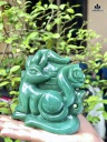 Hồ Ly Đá Thạch Anh Xanh Cao 10 Ngang 11 (cm)