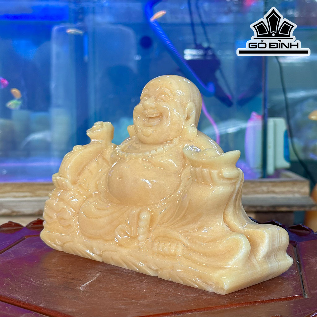 Tượng Di Lặc Đá Ngọc Hoàng Long Cao 20 (cm)