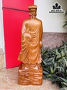 Tượng Gia Cát Lượng Gỗ Ngọc Am Cao 60 Ngang 20 Sâu 13 (cm)