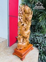 Tượng Nhất Long Gỗ Hương Cao 66 Ngang 32 Sâu 12 (cm)