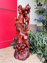 Tượng Phật Bà Quan Âm Gỗ Trắc Cao 62 Ngang 25 Sâu 20 (cm)