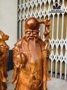 Tượng Phúc Lộc Thọ (Tam Đa) Gỗ Hương Cao 80 Ngang 27 Sâu 25 (cm)