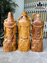Tượng Phúc Lộc Thọ (Tam Đa) Gỗ Hương Cao 80 Ngang 27 Sâu 25 (cm)