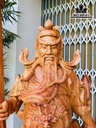 Tượng Quan Công Chống Đao Gỗ Hương Cao 180 Ngang 70 Sâu 50 (cm)