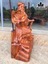 Tượng Quan Công Gỗ Hương Cao 50 Ngang 28 Sâu 20 (cm)