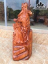 Tượng Quan Công Gỗ Hương Cao 50 Ngang 28 Sâu 20 (cm)