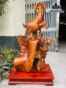 Tượng Tam Dương Gỗ Hương Cao 72 Ngang 42 Sâu 32 (cm)