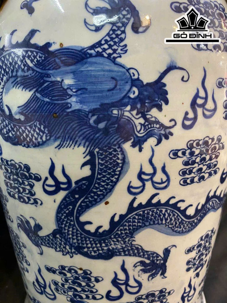 Cặp Chóe Rồng Gốm Giang Tây