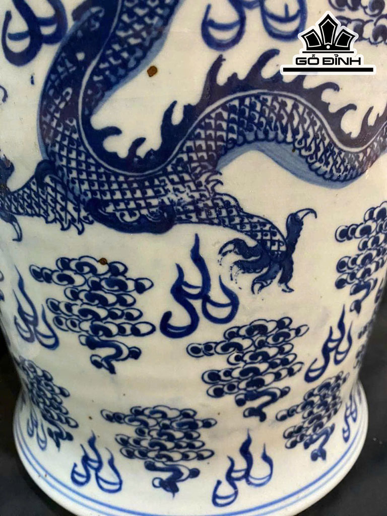 Cặp Chóe Rồng Gốm Giang Tây