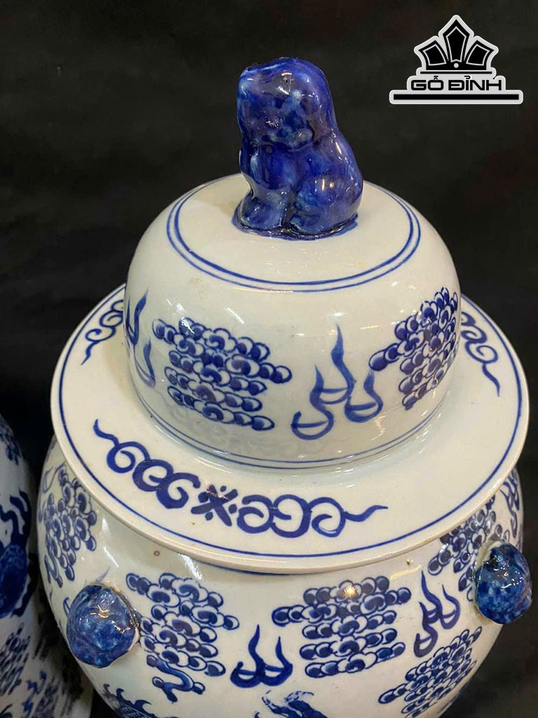 Cặp Chóe Rồng Gốm Giang Tây