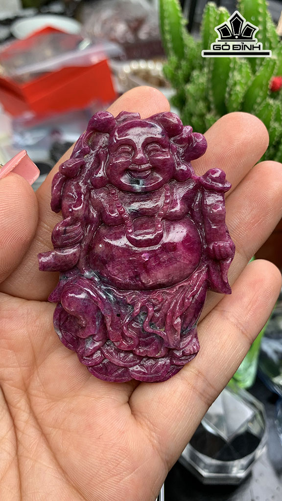 Mặt Dây Chuyền Di Lạc Đá Ruby 329cts