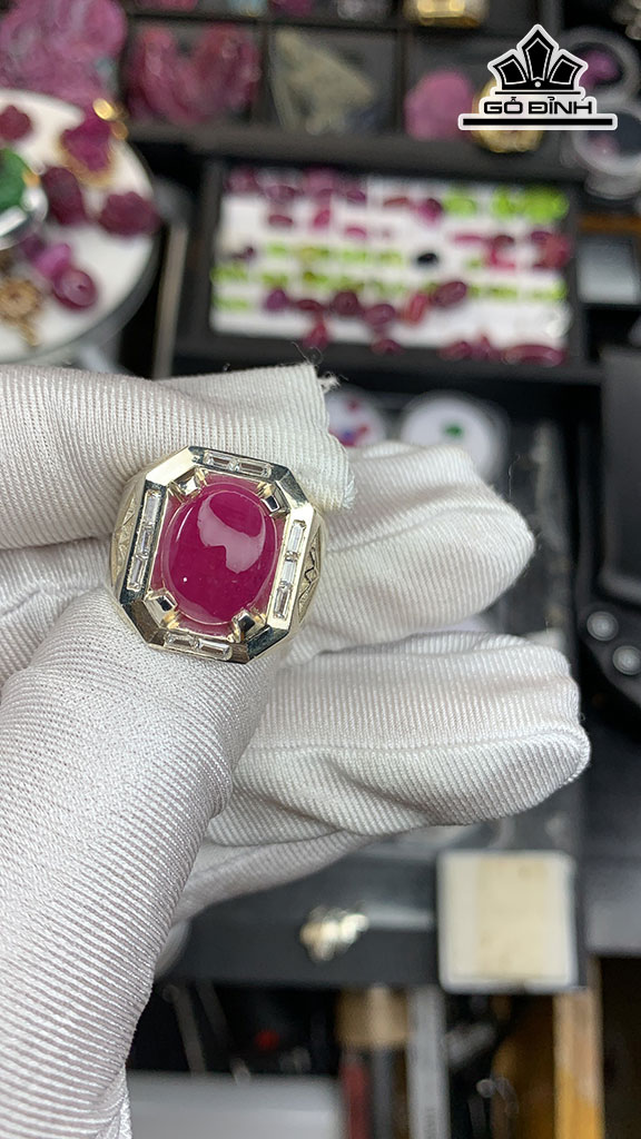 Nhẫn Bạc Đá Ruby Lục Yên