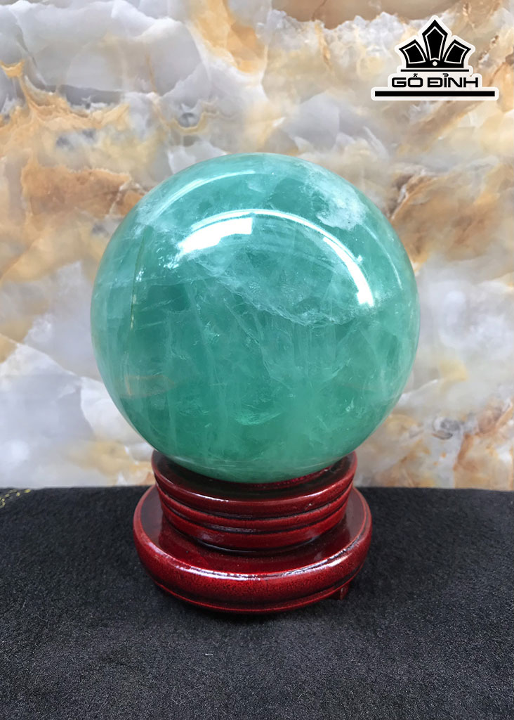 Bi Cầu Đá Flourite Đường Kính Hạt 14,5 (cm) 4,5kg