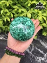 Bi Cầu Đá Khổng Tước Malachite Đường Kính Hạt 7,9 (cm) 7,9cts 0,85kg