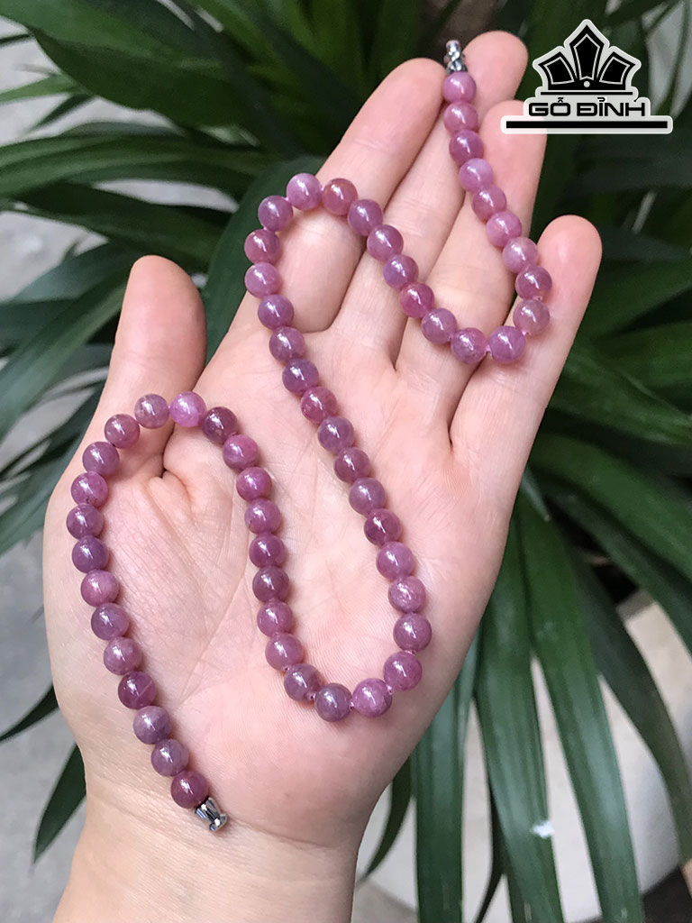 Chuỗi Đá Ruby Đường Kính Hạt 7,5 (cm) 44,68g