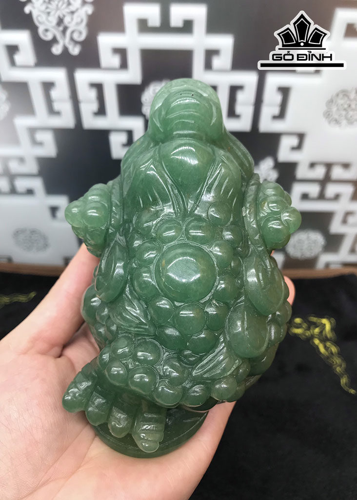 Thiềm Thừ Cóc Tài Bảo Ngọc Đông Linh Aventurine Cao 12 Ngang 9,5 Sâu 8 (cm) 0,85kg