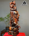 Tượng Phật Di Lặc Vác Đào Gỗ Trắc Cao 58 Ngang 22 Sâu 15 (cm)