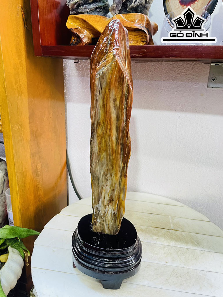 Tác Phẩm Gỗ Hóa Thạch Cao 39 Ngang 10 (cm) 3,2kg