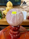 Bi Cầu Đá Thạch Anh Hồng Đường Kính Hạt 12 (cm) 2,2kg
