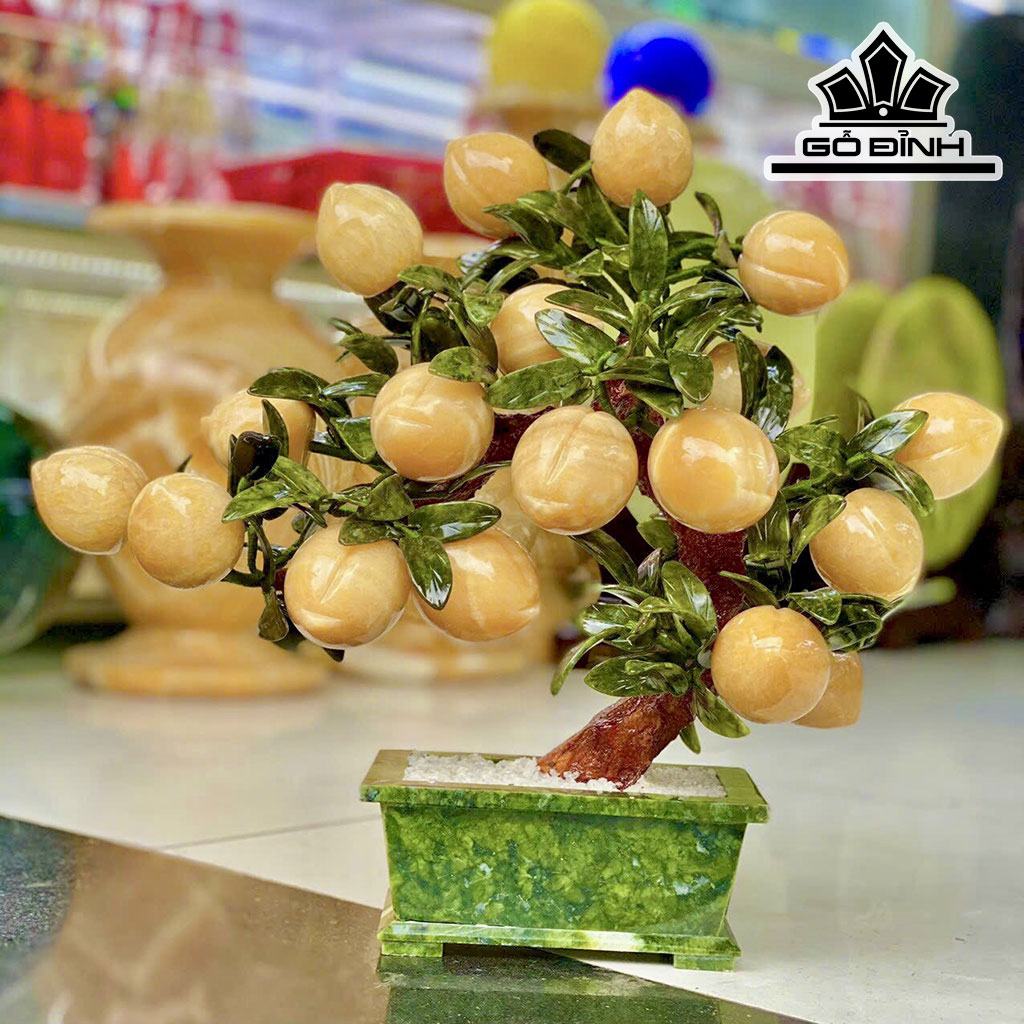 Cây Đào 18 Quả Đá Ngọc Hoàng Long Cao 45 Ngang 30 (cm) 9kg