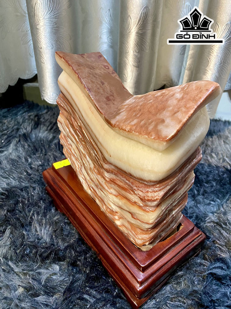 Tác Phẩm Đá Thịt Heo Đá Canxit Cao 16 Ngang 20,5 (cm) 3,83kg