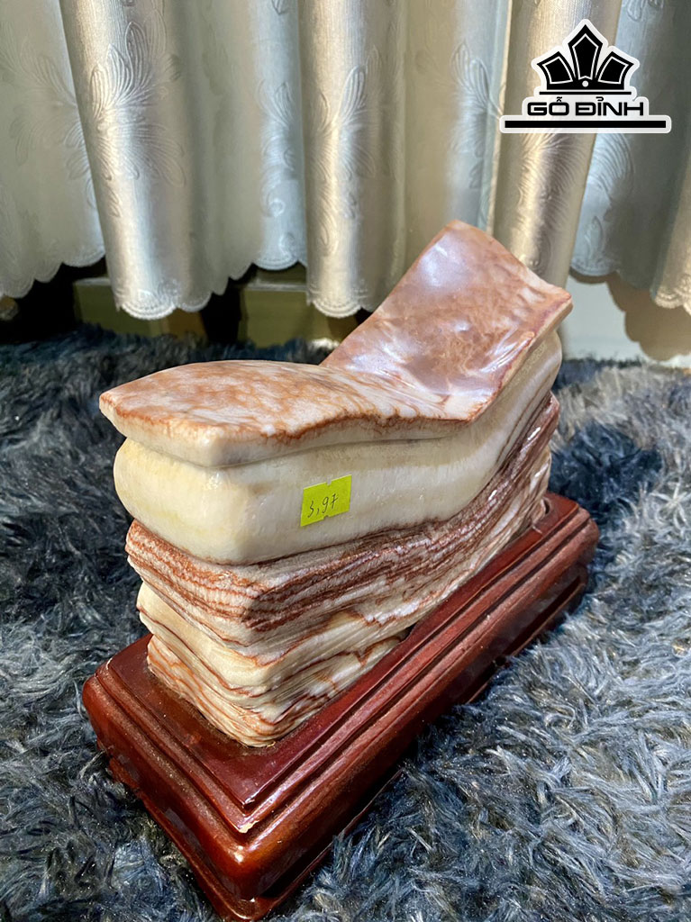 Tác Phẩm Đá Thịt Heo Đá Canxit Cao 17 Ngang 19 (cm) 4,46kg