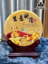 Tác Phẩm Đồng Điếu Đá Ngọc Hoàng Long Cao 30 (cm)