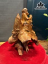 Tượng Đạt Ma Sư Tổ Gỗ Nu Hương Cao 39 Ngang 35 Sâu 30 (cm)