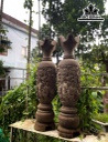 Cặp Lục Bình Cửu Long Gỗ Trầm Hương Cao 90 Đường Kính 24 (cm)