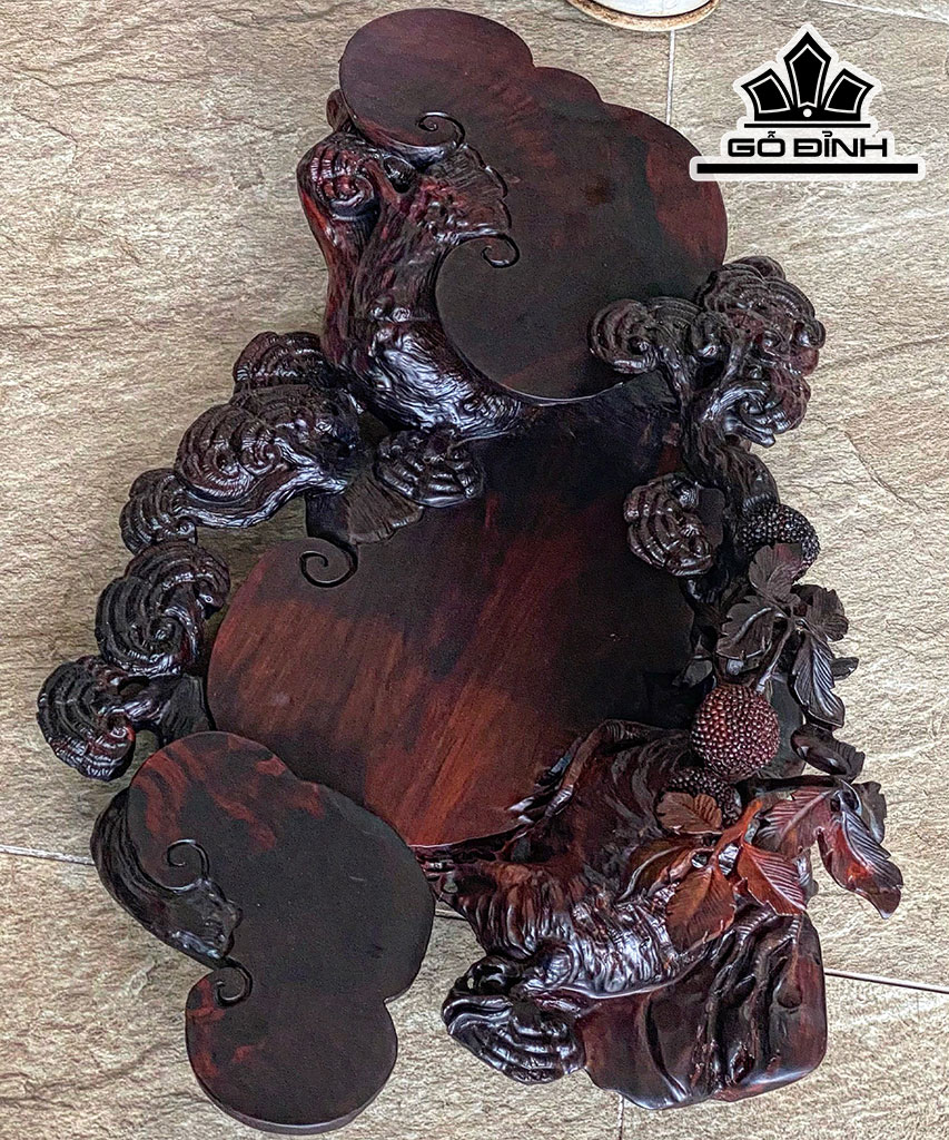 Khay Trà Gỗ Trắc Cao 24 Ngang 57 Sâu 30 (cm)