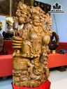 Tượng Phật Di Lặc Ngũ Phúc Gỗ Hương Cao 106 Ngang 60 Sâu 26 (cm)