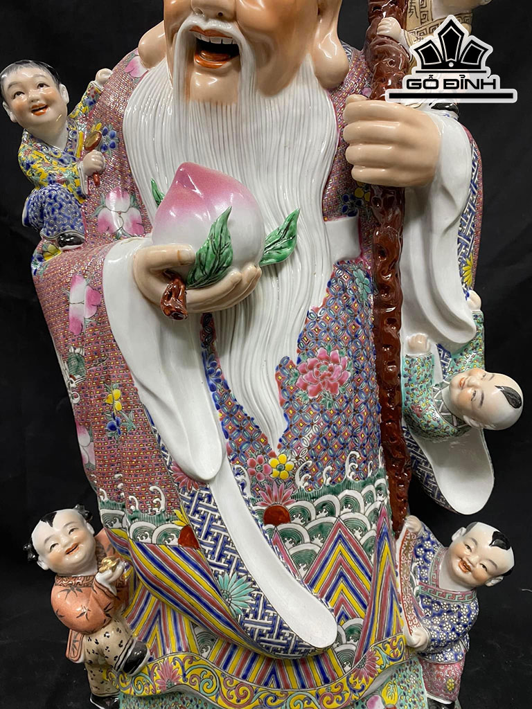 Cụ Thọ Ngũ Phúc Gốm Giang Tây