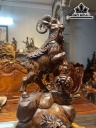 Tượng Nhất Dương Khai Thái Gỗ Cẩm Cao 60 Ngang 25 Sâu 18 (cm)