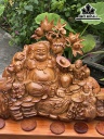 Tượng Phật Di Lặc Tam Phúc Gỗ Hương Cao 52 Ngang 78 Sâu 35 (cm)