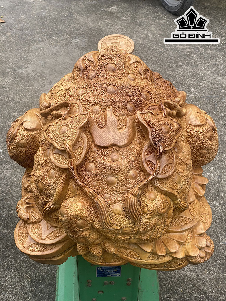 Tượng Thiềm Thừ Gỗ Ngọc Am Cao 36 Ngang 55 Sâu 51 (cm)