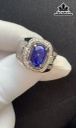 Nhẫn Nam Đá Sapphire Xanh Lục Yên 3,4cts