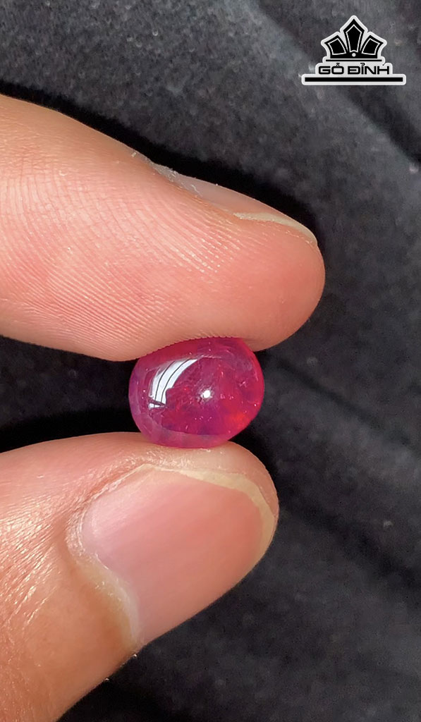 Viên Đá Ruby Cháo Lửa Lục Yên 3,9cts