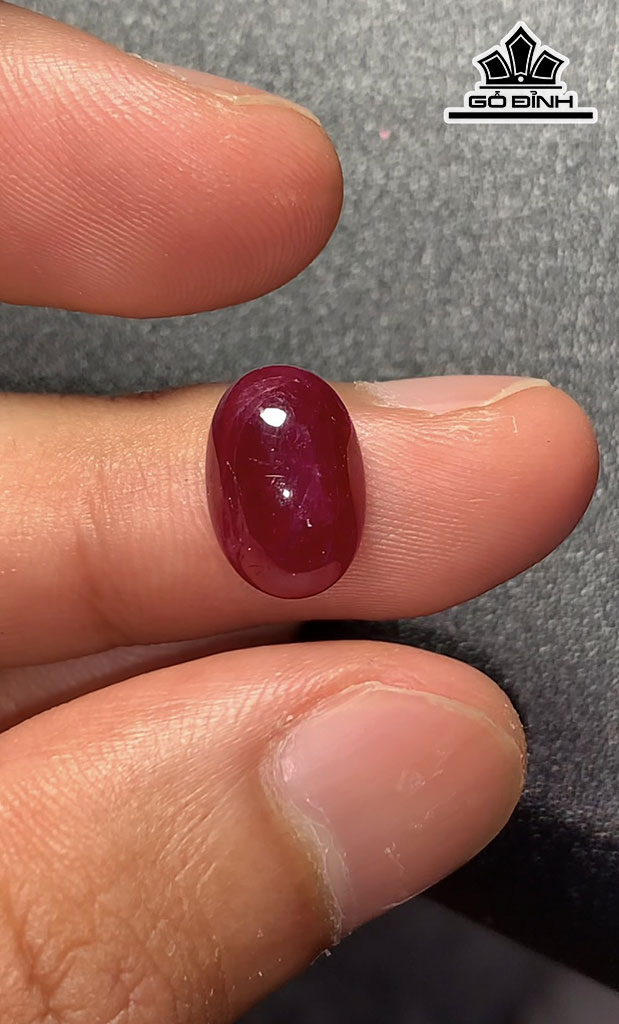 Viên Đá Ruby Yên Bái Cao 12 Ngang 8 Sâu 5 (mm) 5,4cts